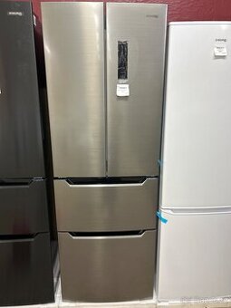 Americká lednice SIGURO šedá/černa