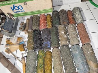 Sada válečků a pomůcek na dekorativní malbu retro