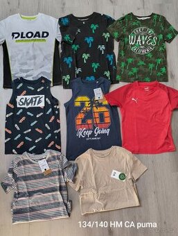 Chlapecká trička velikost 134/140 tílka