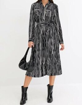 Krásné delší midi šaty s páskem 40/42