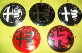 cervene a cerne znaky Alfa Romeo emblem znak 74 mm logo