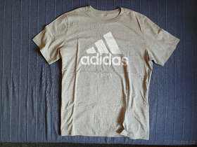 Šedé triko Adidas Essentials Single Jersey Big Logo - L