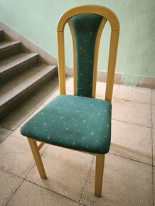 Židle - dřevěné, čalouněné, 4 ks - 1