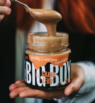BIG BOY Grand Zero Arašídový krém s mléčnou čokoládou 250g