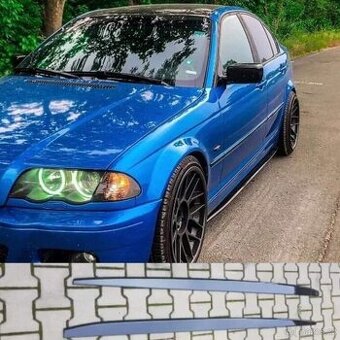 Podprahove lišty pro BMW E46 Sedan - Černý Lesk