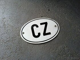 Plechová cedulka CZ