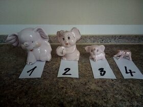 Sloni z růžového porcelánu, od 19,- Kč za kus, - 1