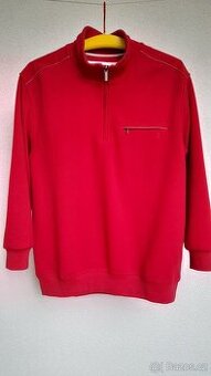 Červená unisex mikina s límečkem na zip Brax