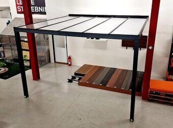 Hliníková pergola v antracit barvě