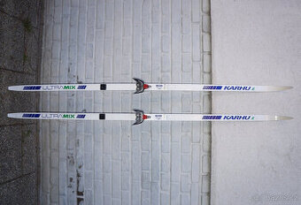 Běžky 205 cm Karhu + vázání Nordic 75, bezvadný stav.