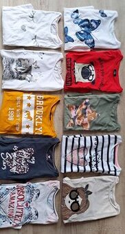 Trička dlouhý rukáv velikost 134 - 140