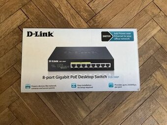 D-Link DGS-1008P – 8portový Gigabit PoE Switch