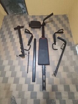 Domyos/Decathlon díly – dip držáky na zeď + opěrky + konstru