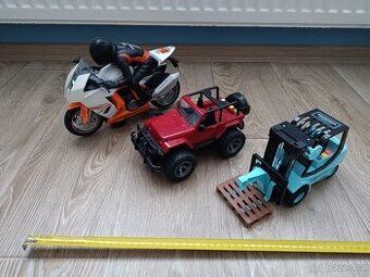 hrací motorka auto Jeep vysokozdvižný vozík