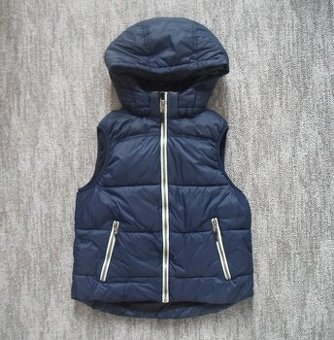 Modrá zateplená vesta vestička H&M - 152, 158, 164
