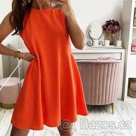 Šaty dámské oranžové - 1