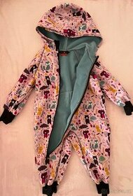 Waterproof Softshell Overall Comfy Forest Animals Pink Jumps - 1