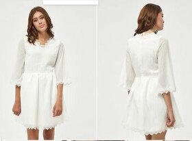 Krásné nové bílé šaty 34/XS