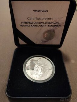 Stribrna mince Karel Gott
