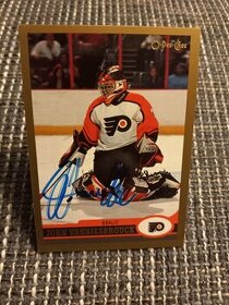 John Vanbiesbrouck podpis hokejová karta Philadelphia Flyers - 1