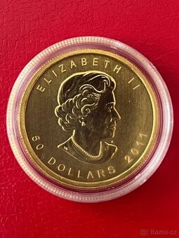 Zlato / investiční zlatá mince 1oz maple leaf 2011