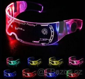 LED Cyberpunk světelné brýle