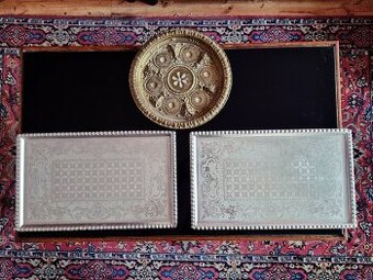 Mosazný tác, hliníkový podnos