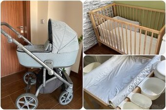 Kočárek Roan Bass Next+ Postýlka IKEA+ Prebalovak Ikea