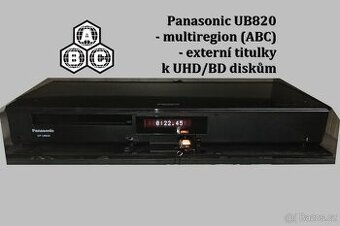 4K UHD přehrávač Panasonic UB820 + externí titulky