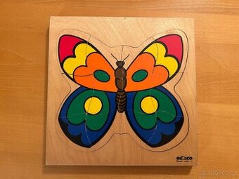 Dřevěné puzzle Motýl, zn. Educo Holland