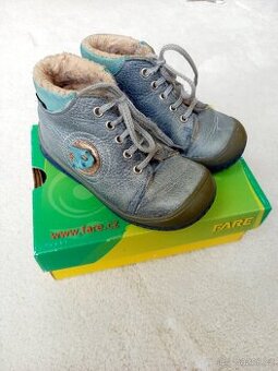 Fare kožené boty zimní s kožíškem vel 23.