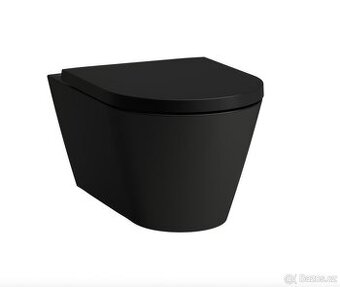 NOVE - WC závěsné Laufen Kartell - černá mat zadní odpad