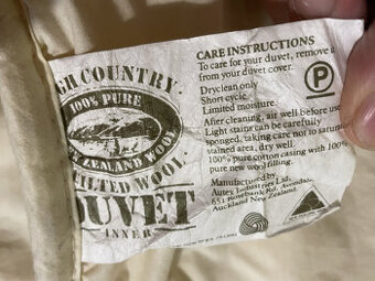 Prošívaná deka s náplní z ovčí vlny Nový Zéland