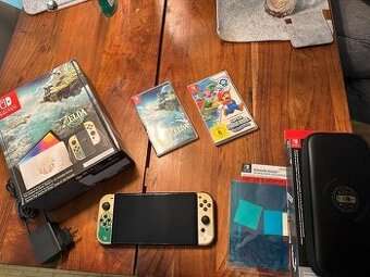 Nintendo Switch OLED Zelda Edition + 2 hry