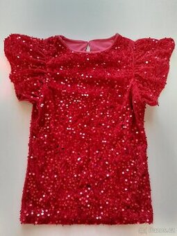 Dívčí slavnostní tričko s flitry - 1