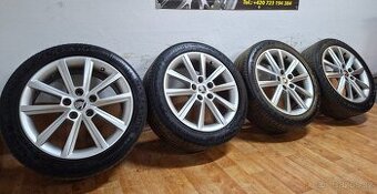 Alu kola R17 5x112 Škoda + letní pneu 225/45/17 Continental