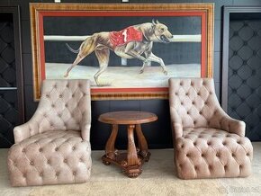 ANGLICKÁ SEDACÍ SOUPRAVA - NOVÁ, BÉŽOVÁ