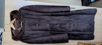 Dámský kožich s kapucí -  dubeňák, nový