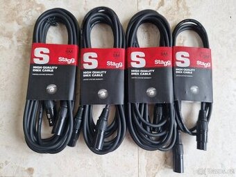 DMX kabely Stagg (5m a 1.5m) - vysoká kvalita