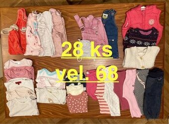 Balík oblečení holčička vel. 68, 28 ks