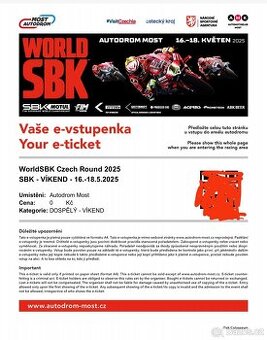 Vstupenka World SBK 2025