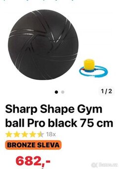 Gym. míč Sharp Shape 75 cm