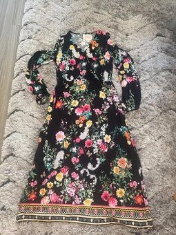 Krásné pestré šaty v midi délce vel 36/38, nové - 1