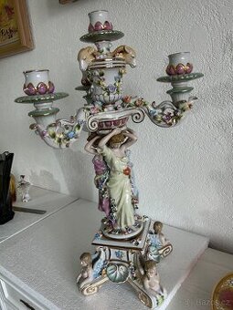 Porcelanový svícen Meissen Míšeň - 1
