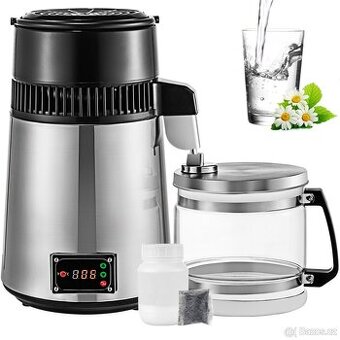 Nový nerezový destilátor vody s displejem - 4l, 750W