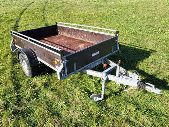 Jednoosý brzděný přívěsný vozík Agados – 1300 kg, 2,5 x1,5 m