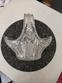 Křišťálový broušený koš