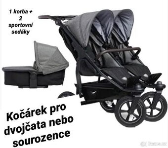 TFK DUO kočárek pro sourozence + korba