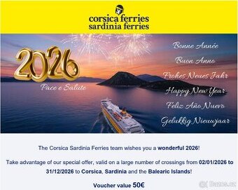 Corsica Ferries - voucher 50 €