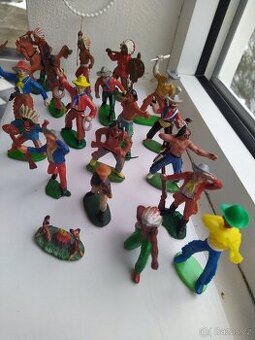 Retro figurky indiáni a kovbojové